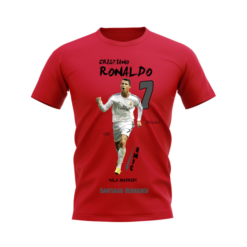 Cristiano Ronaldo Real Madrid Graphic T-Shirt (Red)