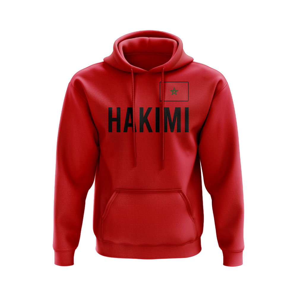 Achraf Hakimi Morocco Name Hoody (Red)