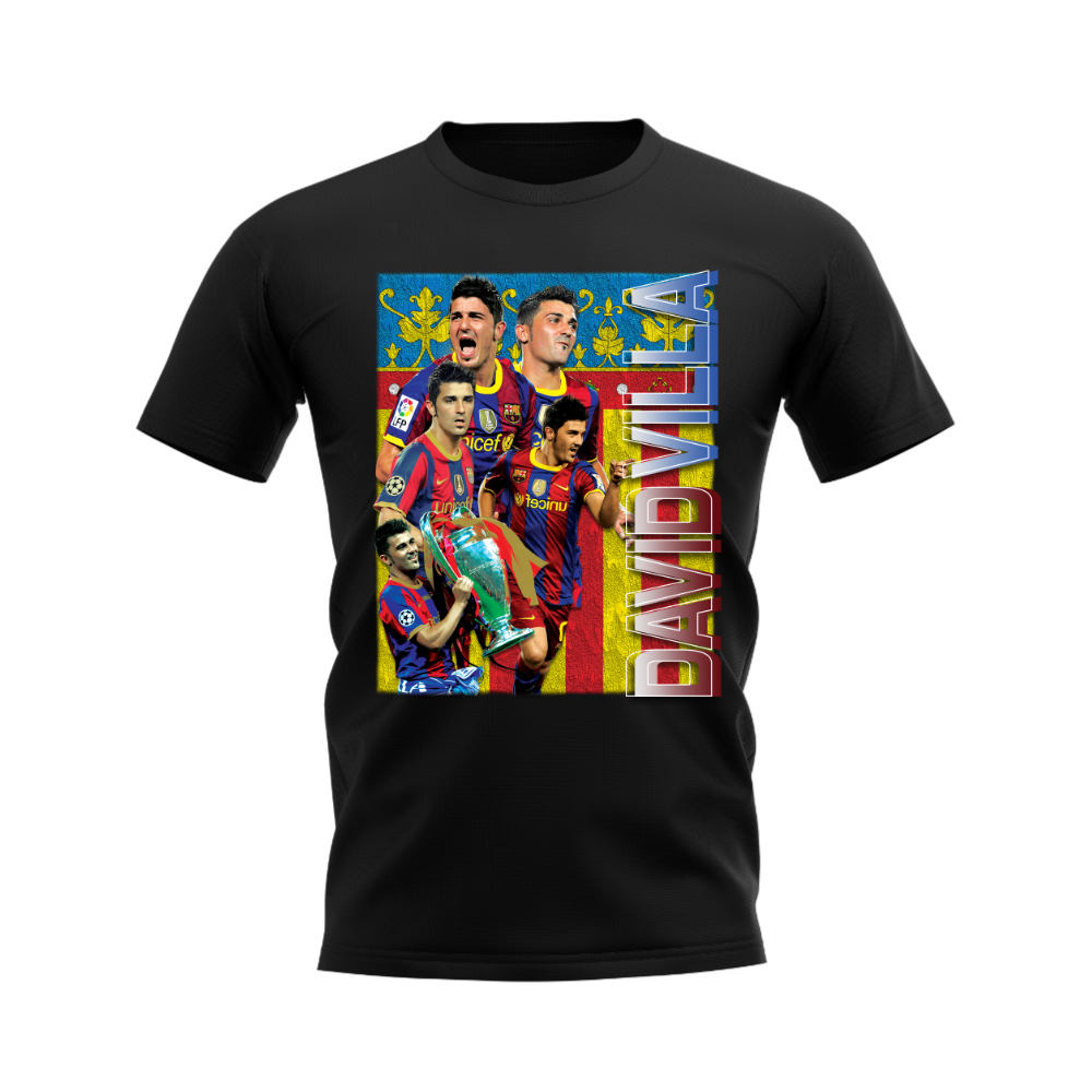 David Villa Barcelona Bootleg T-Shirt (Black)