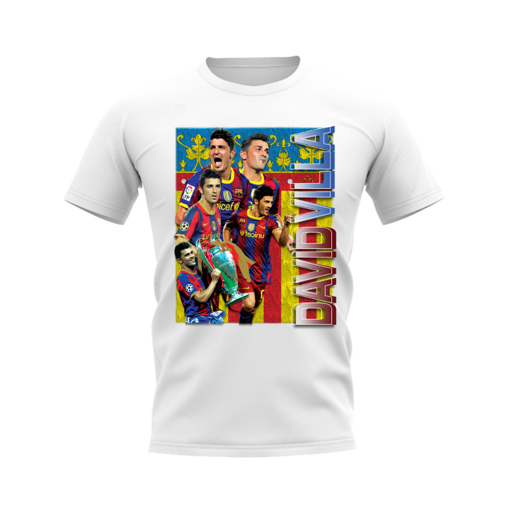 David Villa Barcelona Bootleg T-Shirt (White)