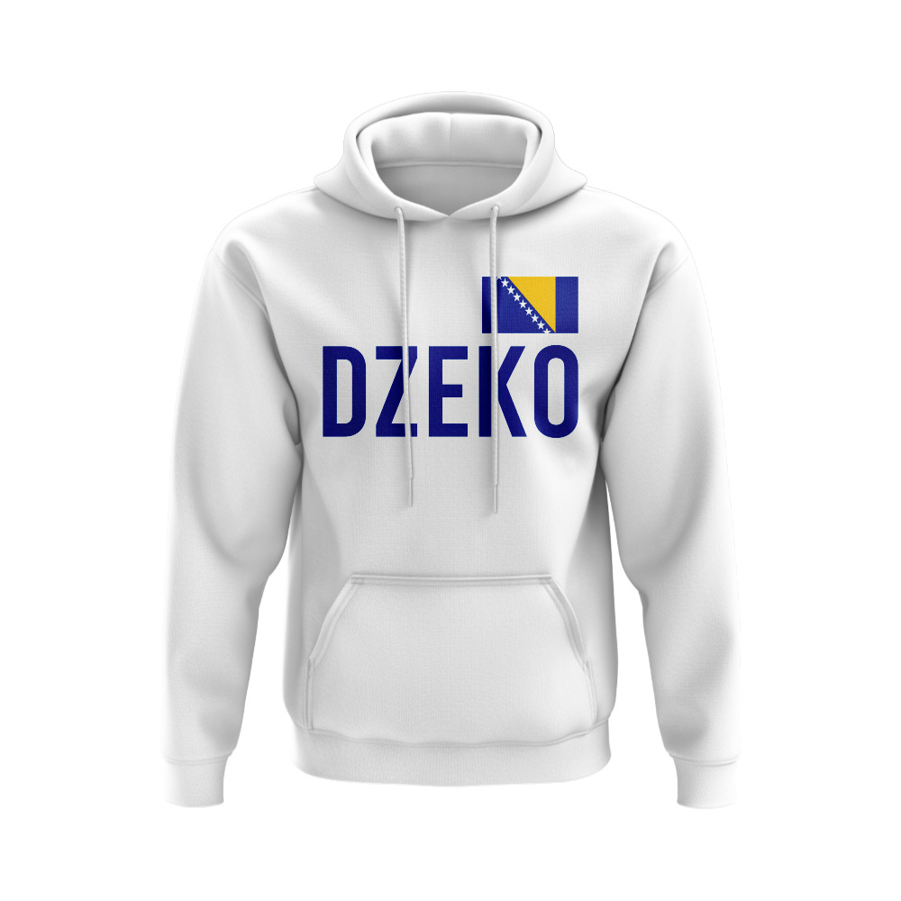 Edin Dzeko Bosnia and Herzegovina Name Hoody (White)