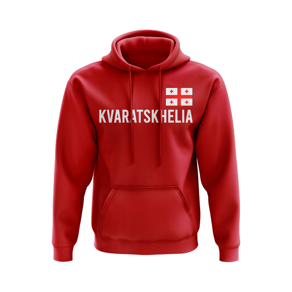 Khvicha Kvaratskhelia Georgia Name Hoody (Red)