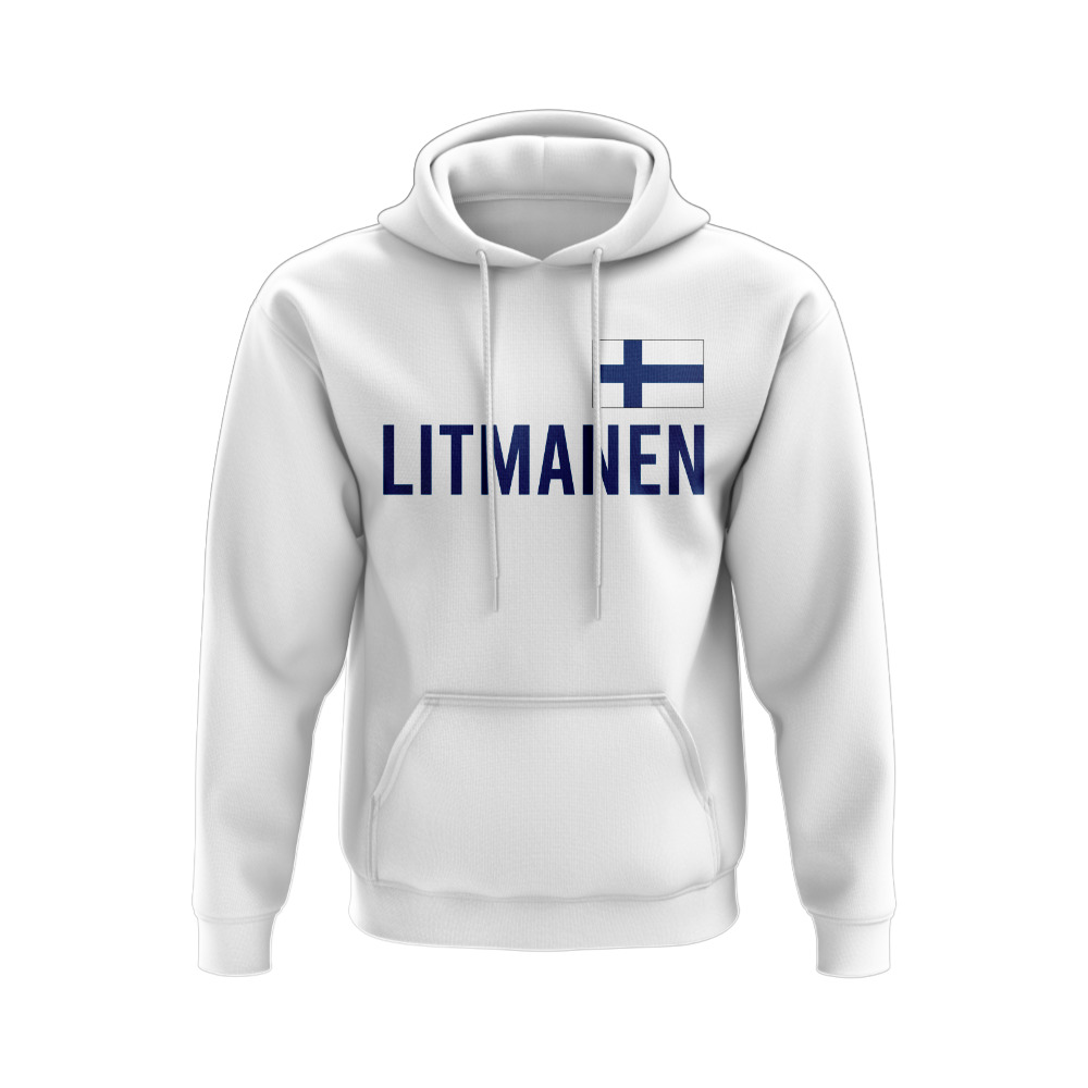 Jari Litmanen Finland Name Hoody (White)