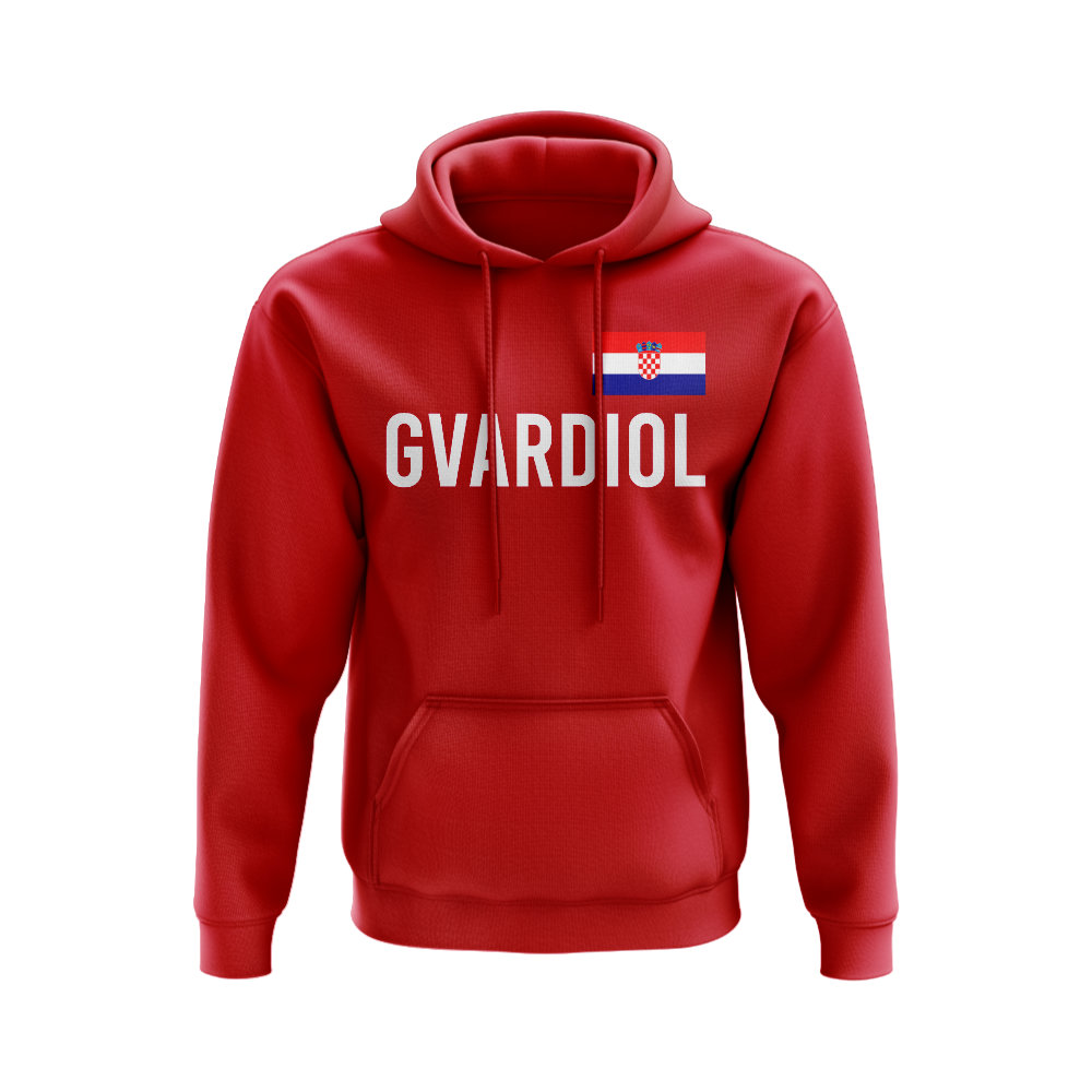 Josko Gvardiol Croatia Name Hoody (Red)