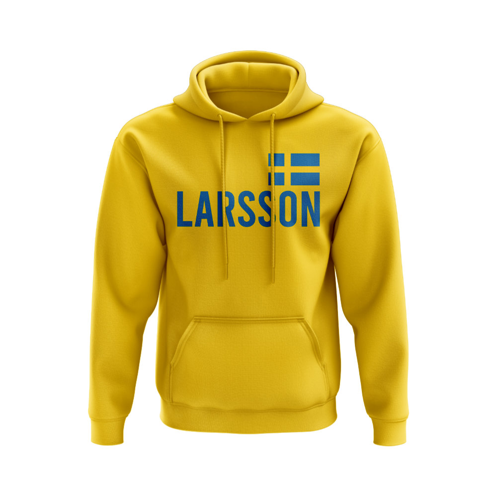 Henrik Larsson Sweden Name Hoody (Yellow)