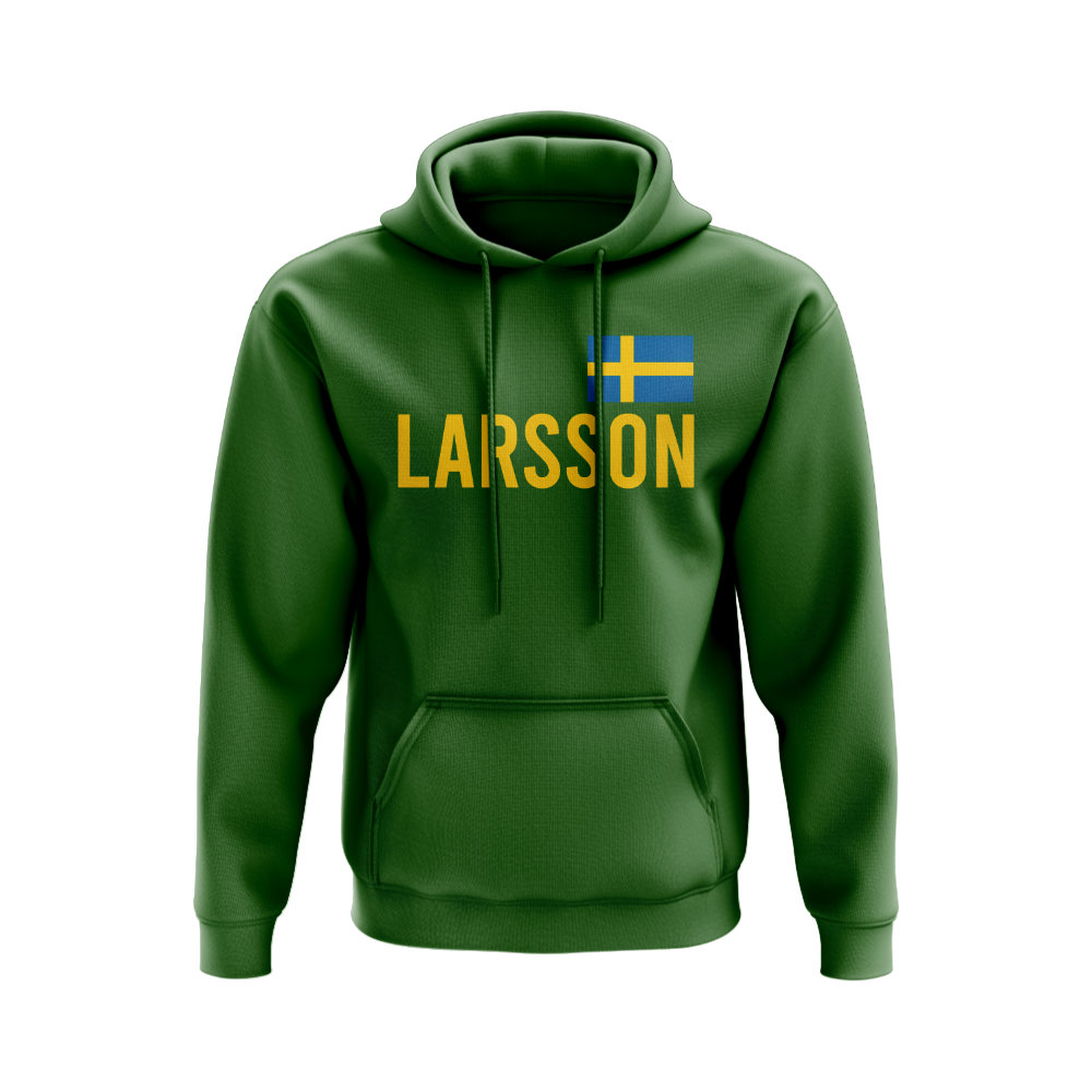 Henrik Larsson Sweden Name Hoody (Green)