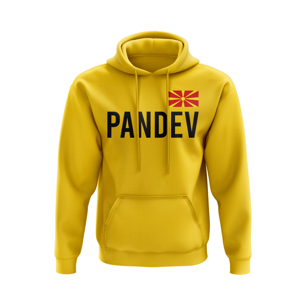 Goran Pandev Macedonia Name Hoody (Yellow)