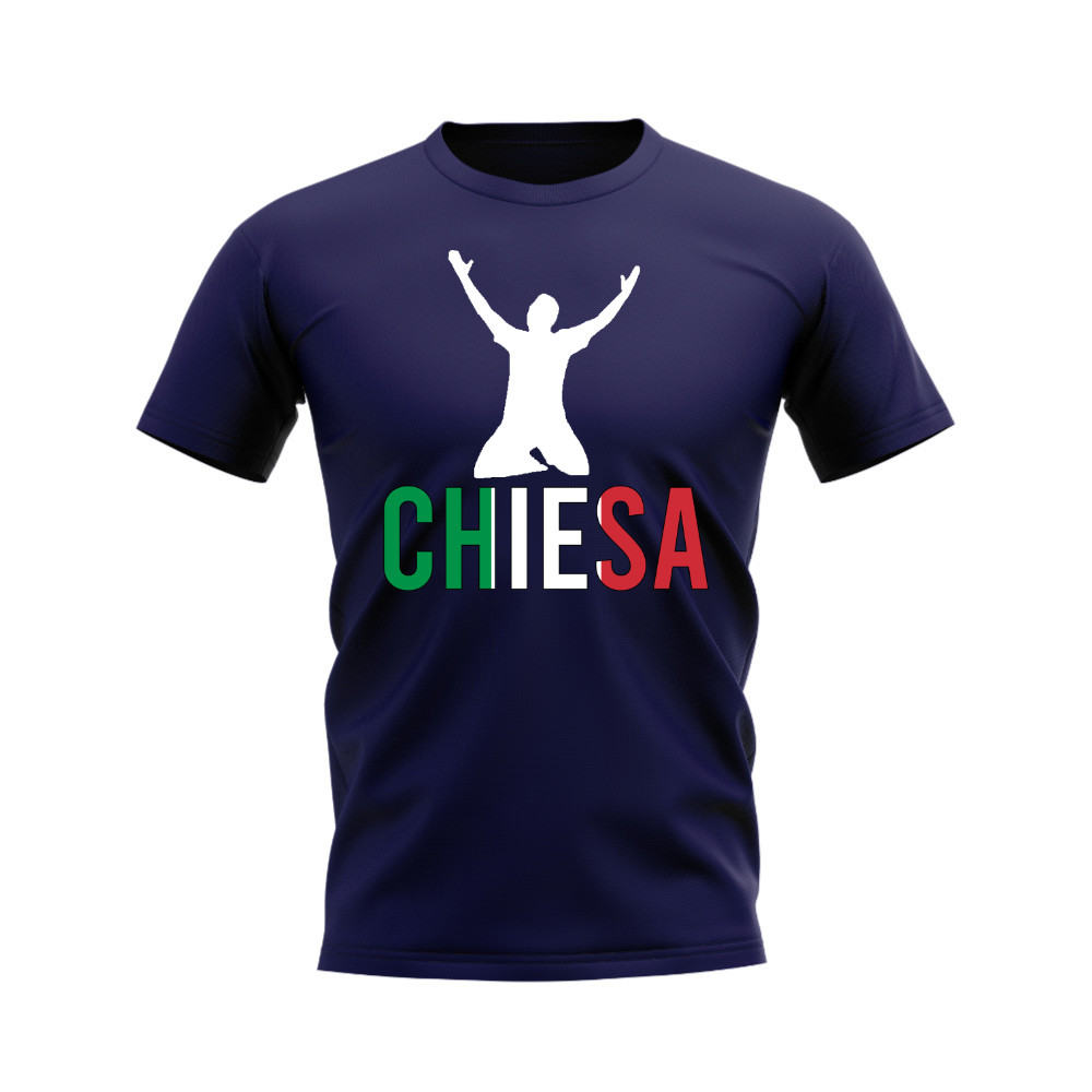 Federico Chiesa Italy Silhouette T-shirt (Navy)