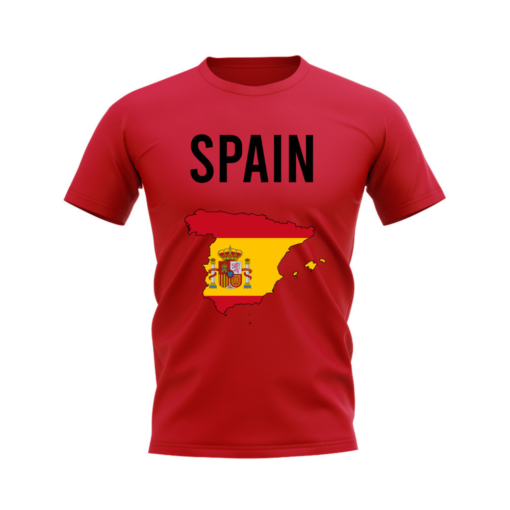 Spain Map T-shirt (Red)