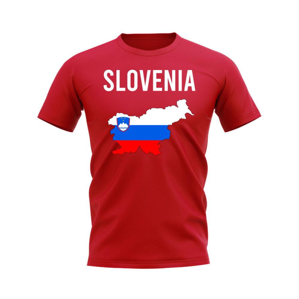 Slovenia Map T-shirt (Red)