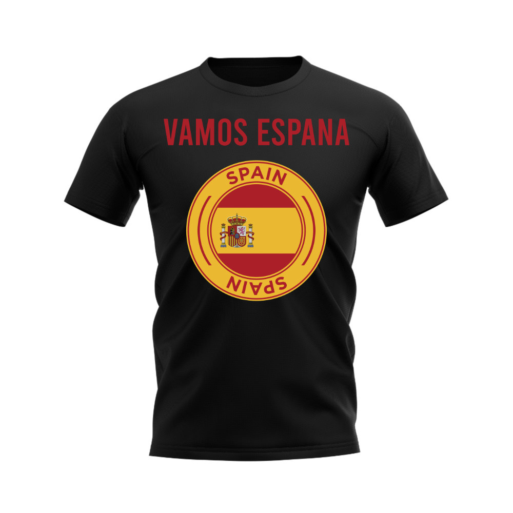 Vamos Espana Spain Fans Phrase T-shirt (Black)