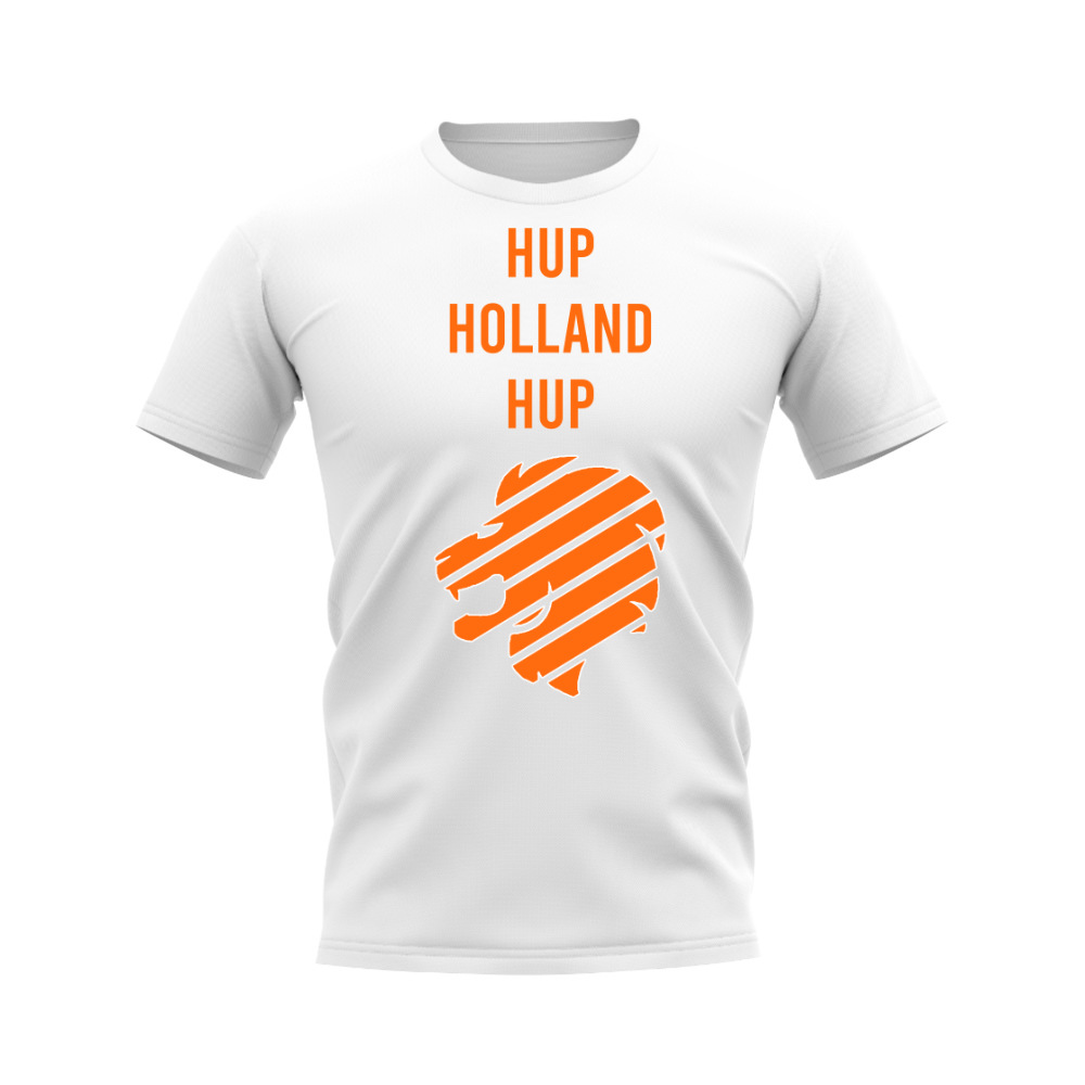 Hup Holland Hup Fans Phrase T-shirt (White)