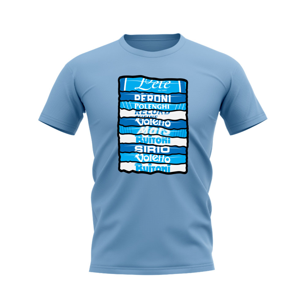 Napoli Shirt Sponsor History T-shirt (Sky Blue)