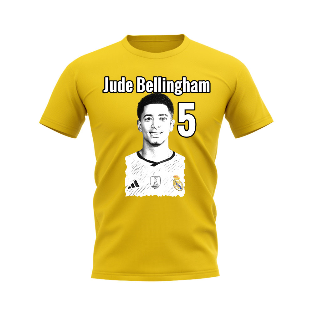 Jude Bellingham Real Madrid Profile T-shirt (Yellow)