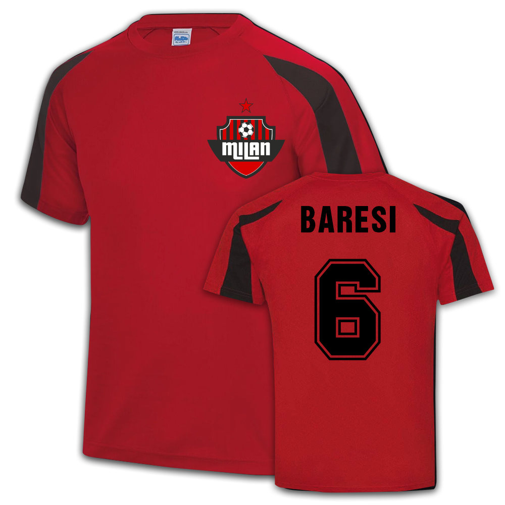 AC Milan Sports Training Jersey (Franco Baresi 6)