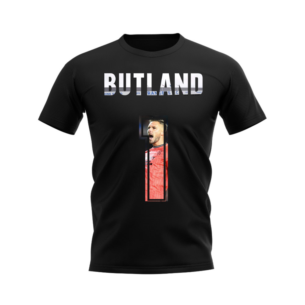 Jack Butland Name and Number Rangers T-shirt (Black)