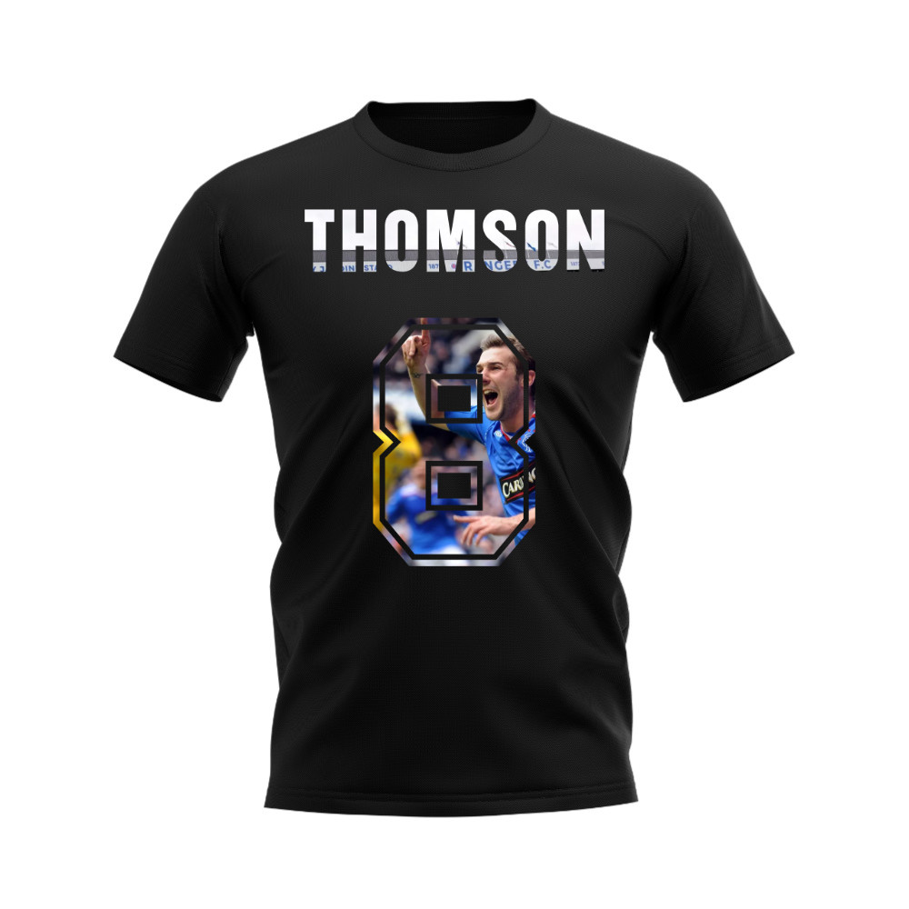 Kevin Thomson Name and Number Rangers T-shirt (Black)