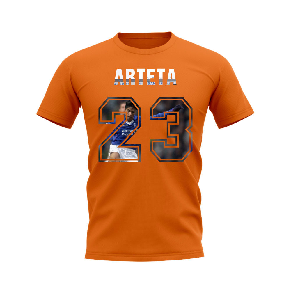 Mikel Arteta Name and Number Rangers T-shirt (Orange)