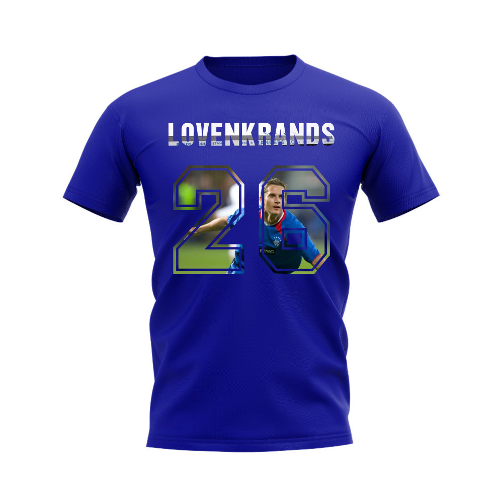 Peter Lovenkrands Name and Number Rangers T-shirt (Blue)