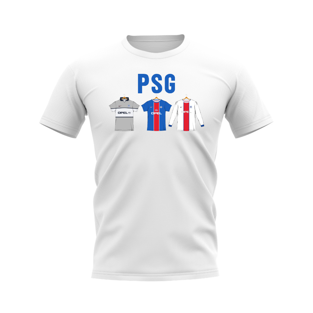 PSG 1999-2000 Retro Shirt Text T-shirt (White)