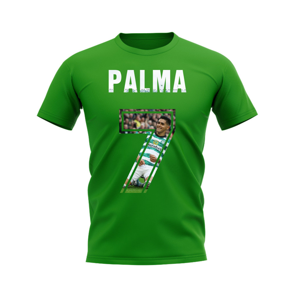 Luis Palma Name And Number Celtic T-Shirt (Green)