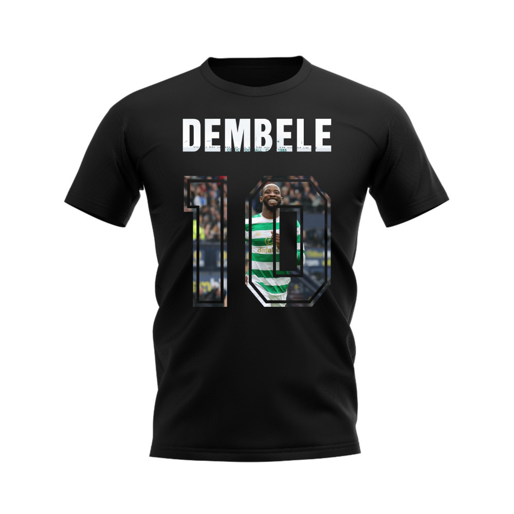 Moussa Dembele Name And Number Celtic T-Shirt (Black)