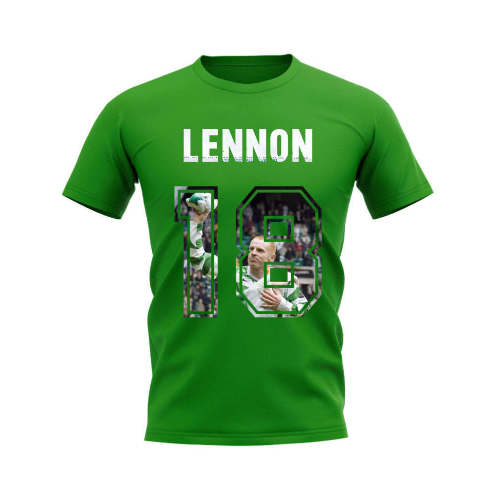 Neil Lennon Name And Number Celtic T-Shirt (Green)