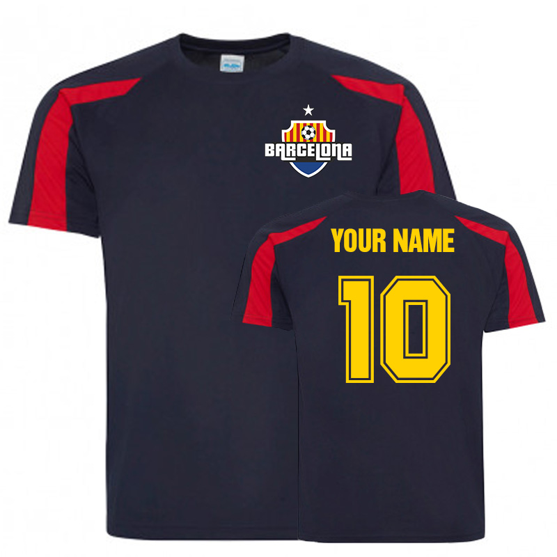 Your Name Barcelona Sports Training Jersey (Navy)