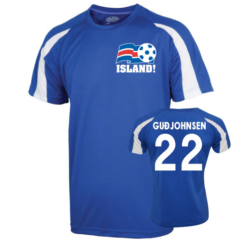 2016-17 Iceland Sports Training Jersey (Gudjohnsen 22)