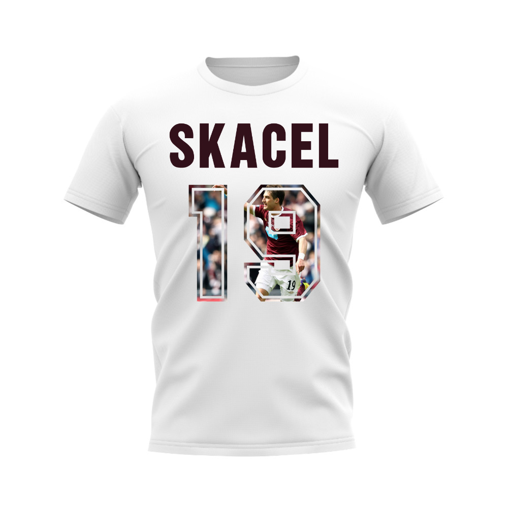 Rudi Skacel Name And Number Hearts T-Shirt (White)