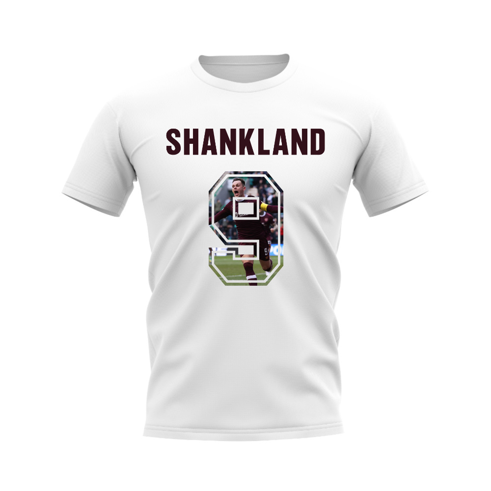 Lawrence Shankland Name And Number Hearts T-Shirt (White)