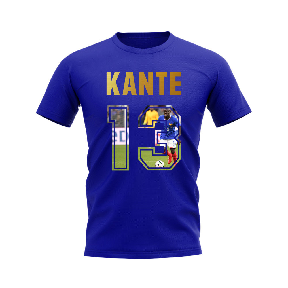 Ngolo Kante Name And Number France T-Shirt (Blue)