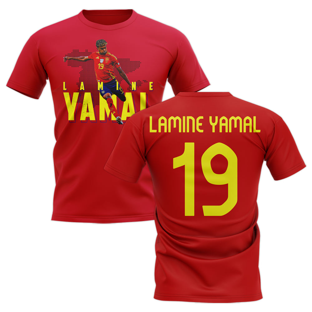 Lamine Yamal Spain 19 T-Shirt (Red)