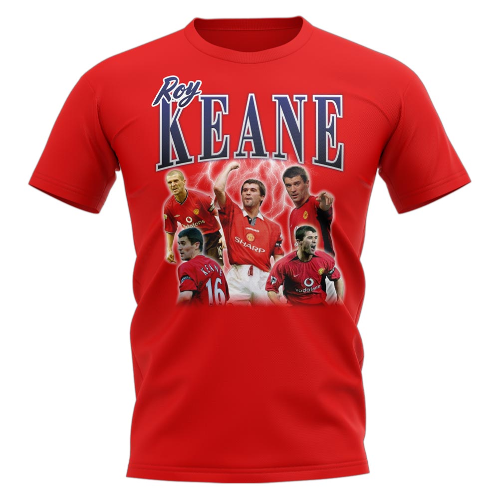 Roy Keane Manchester United Bootleg T-Shirt (Red)