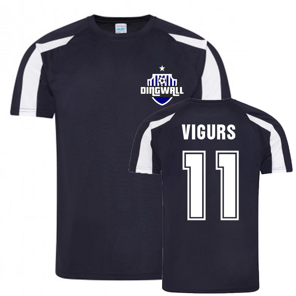 Iain Vigurs Ross County Sports Training Jersey (Navy)