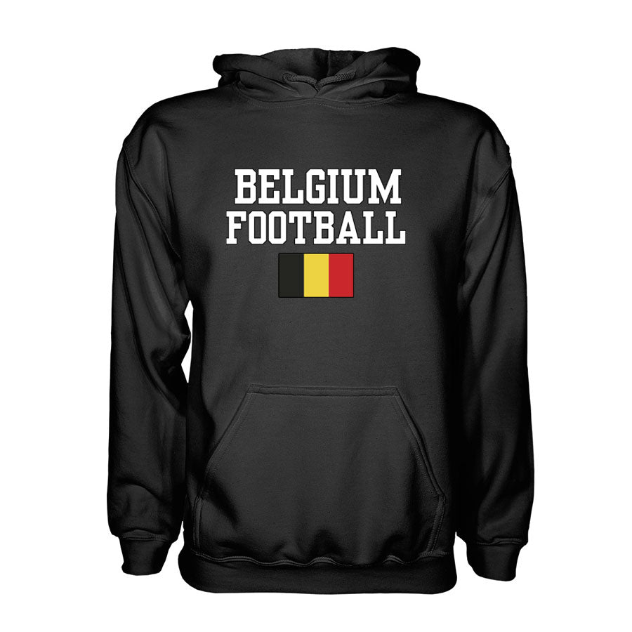 Belgium Football Hoodie - Black