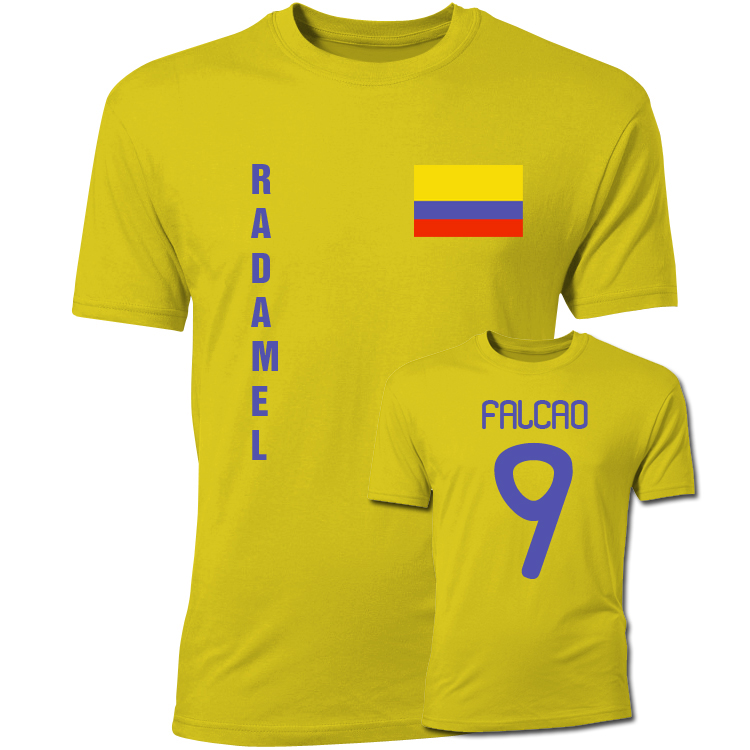 Radamel Falcao Colombia Flag T-Shirt (Yellow)