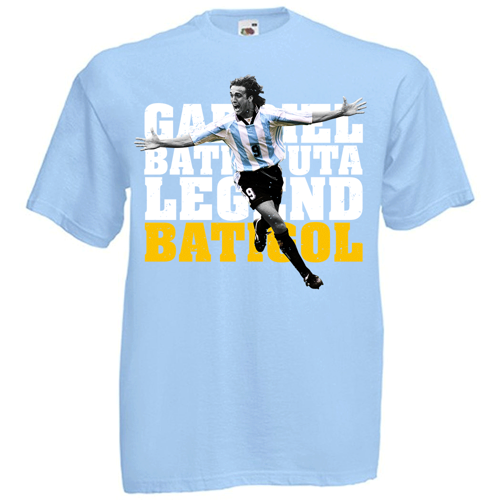 Gabriel Batistuta Argentina Legend T-Shirt (Sky)