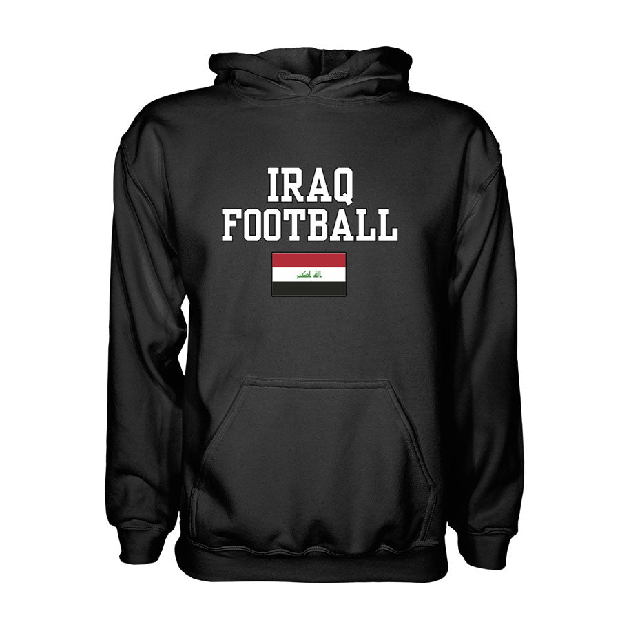 Iraq Football Hoodie - Black