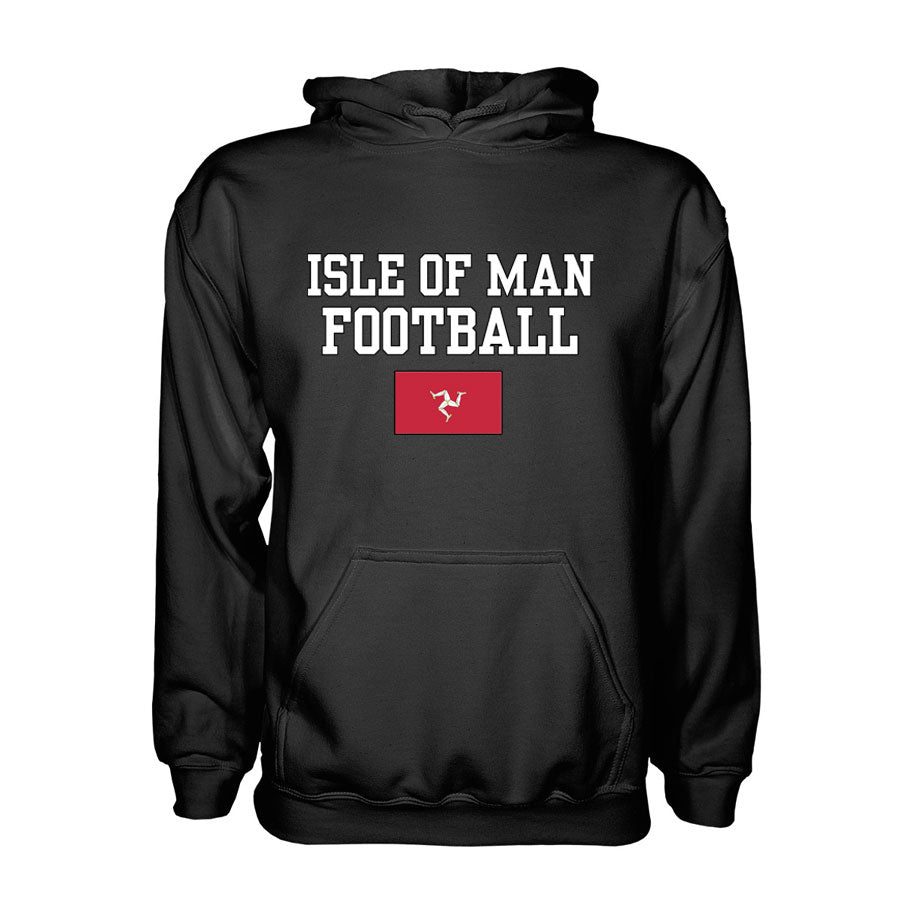 Isle of Man Football Hoodie - Black