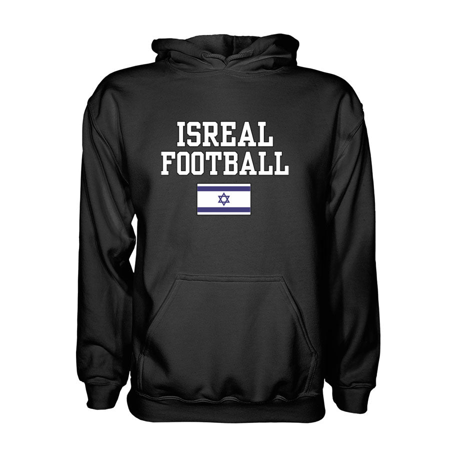 Isreal Football Hoodie - Black