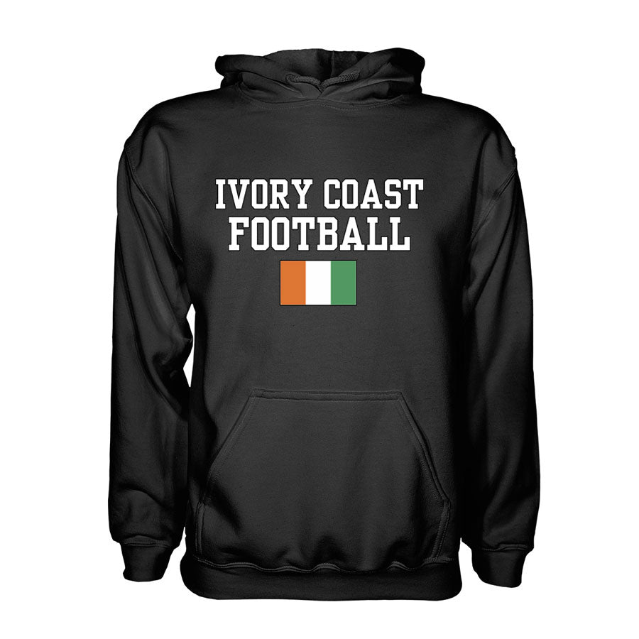 Ivory Coast Football Hoodie - Black