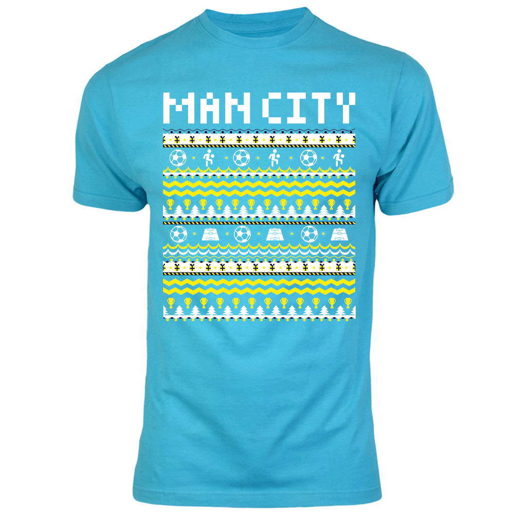 Man City Christmas T-Shirt (Sky Blue)