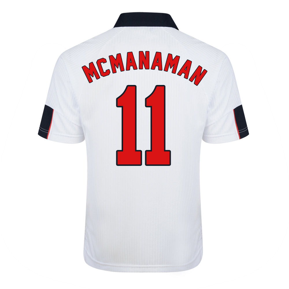 Score Draw England World Cup 1998 Home Shirt (McManaman 11)