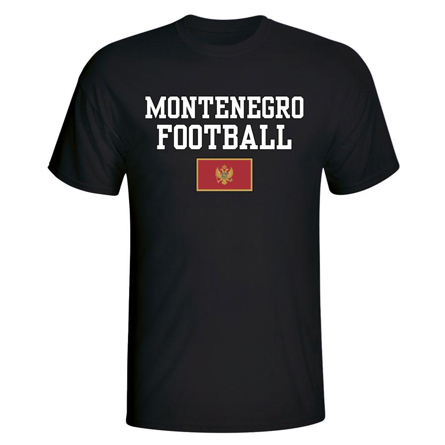 Montenegro Football T-Shirt - Black