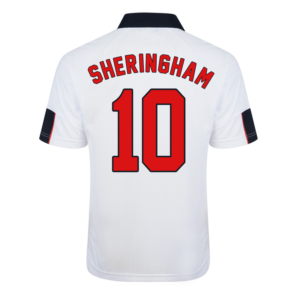 Score Draw England World Cup 1998 Home Shirt (Sheringham 10)