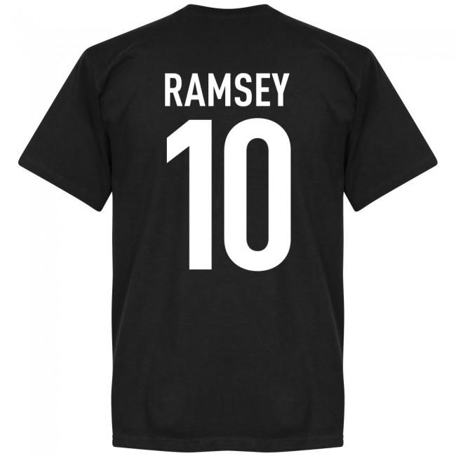 Wales Aaron Ramsey 10 Team T-Shirt - Black