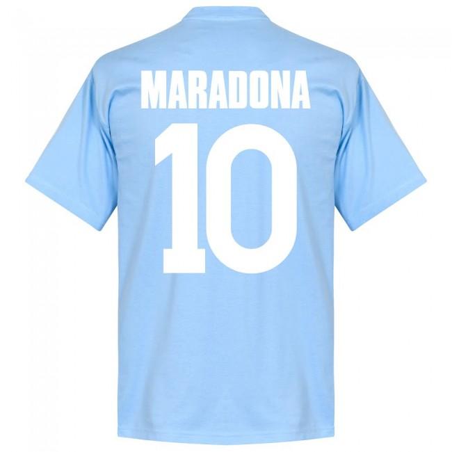 Napoli Maradona 10 Team T-Shirt - Sky