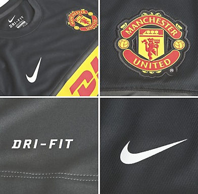 2012-13 Man Utd Nike Training Shirt (Black) - Kids