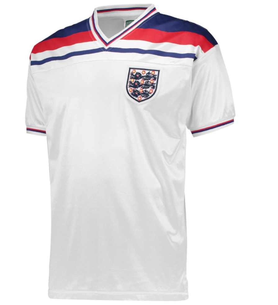 Score Draw England World Cup 1982 Home Shirt (Your Name)